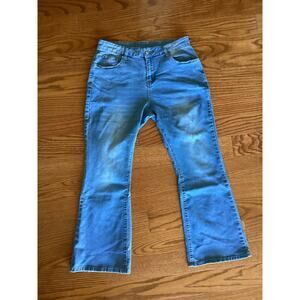 YKK Light Wash Boot Cut Jeans Size XL (14)